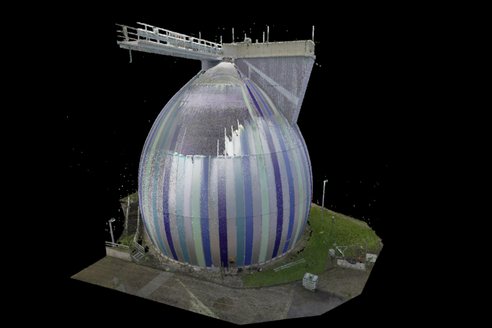 3D Laserscan - Faulturm Kläranlage Göttingen